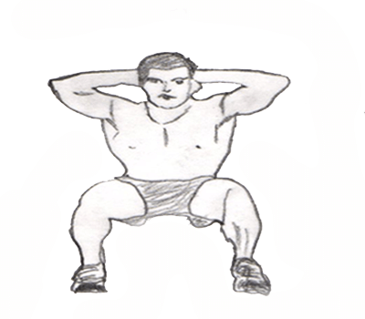 Body weight squat is a fantastic exercise  which helps to strengthen your abs, hips, legs–calves and thighs.