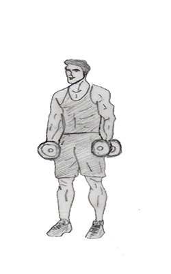 Dumbbell Shrug is a great exercise for your trapezius muscles. We will use a couple of dumbbells to perform this exercise.