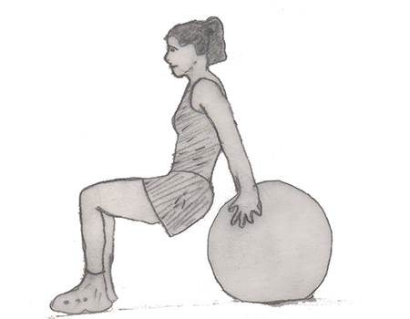 Swiss Ball dip is a fantastic exercise for your deltoids, trapezius, erector spinae and transverse abdominis.