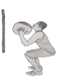 Ball wall is a crossfit exercise which targets your cardio to became strong. Ball wall is performed by holding a ball and  throwing it against the wall.